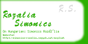 rozalia simonics business card